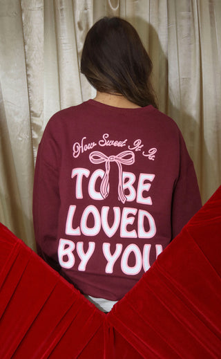 friday + saturday: so this is love sweatshirt