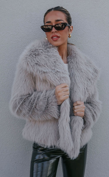 Lynx Faux Fur Coat – ASTR The Label