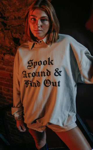 friday + saturday: spook around sweatshirt