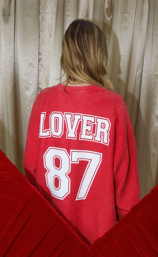 friday + saturday: lover 87 corded sweatshirt