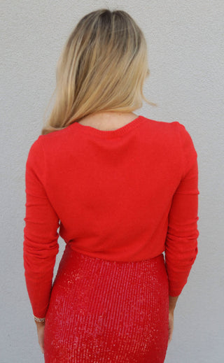 nothing to lose cardigan - red