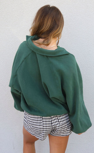 rise above sweater - green