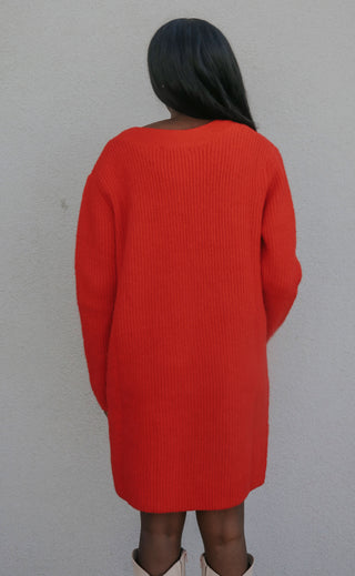 pass me by sweater dress - red