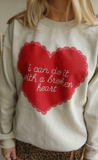 friday + saturday: broken heart sweatshirt