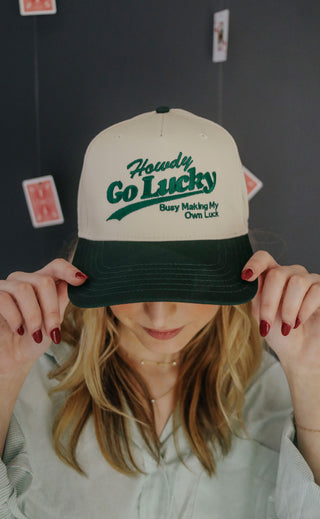friday + saturday: howdy go lucky trucker hat