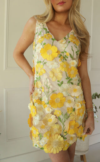 astr: aisha dress - yellow floral