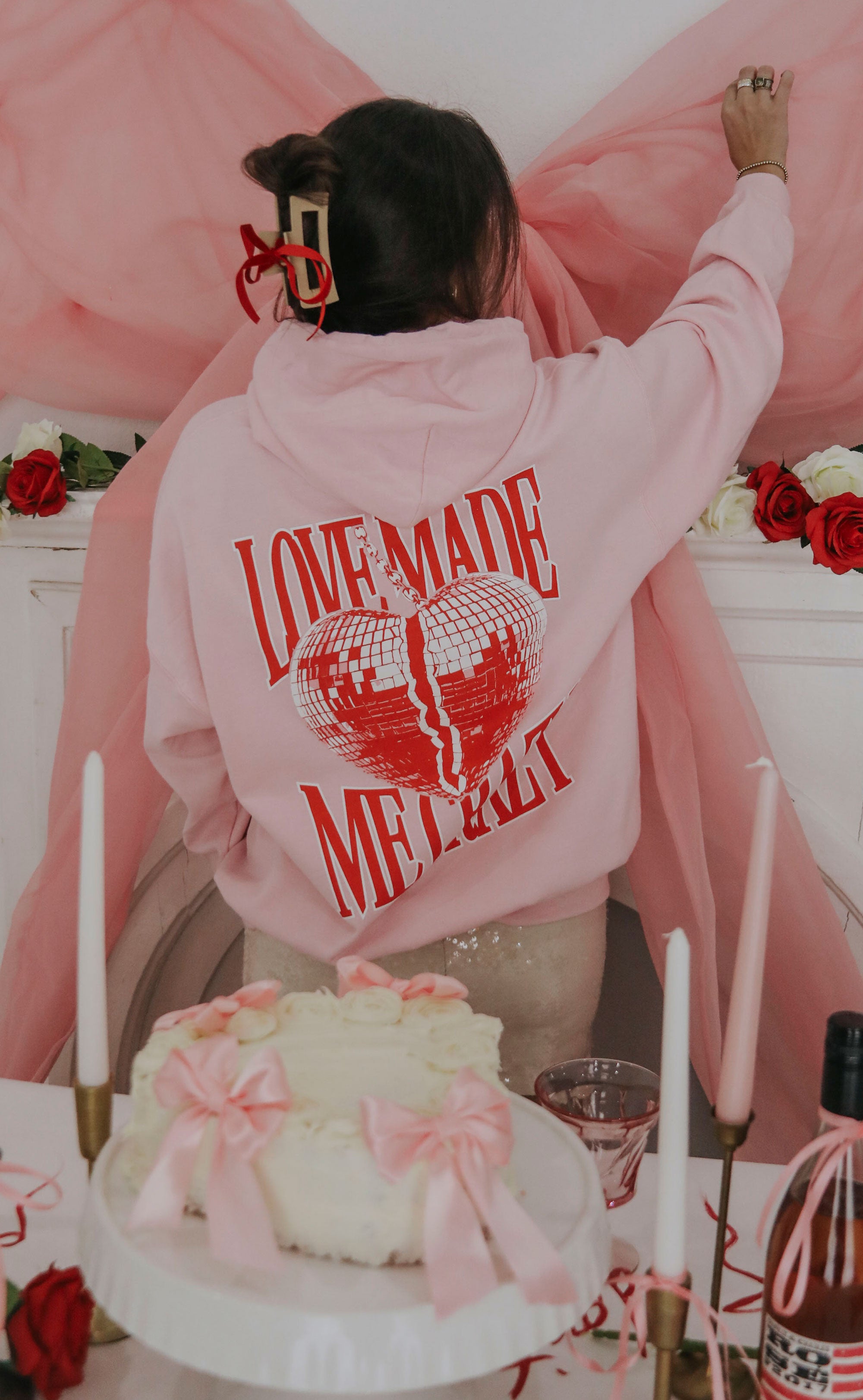 friday + saturday: love made me crazy hoodie