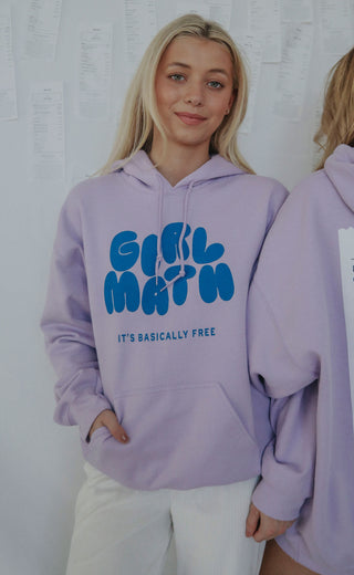 friday + saturday: girl math hoodie