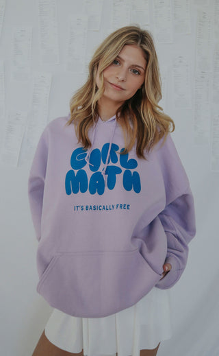 friday + saturday: girl math hoodie