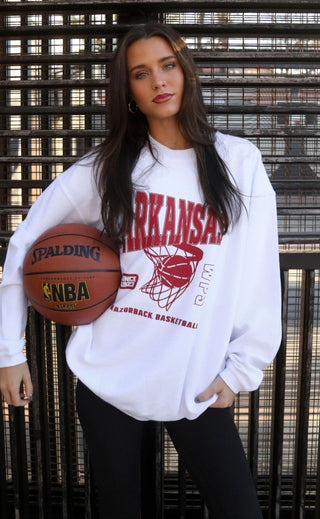 charlie southern: arkansas basketball corded sweatshirt