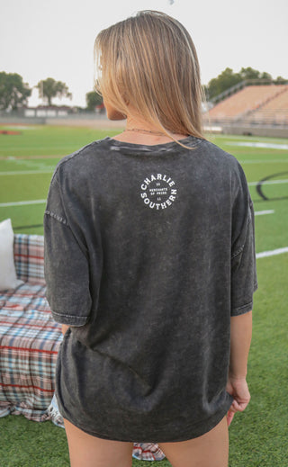 friday + saturday: football season oversized t shirt