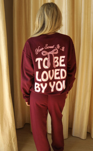 friday + saturday: so this is love sweatshirt