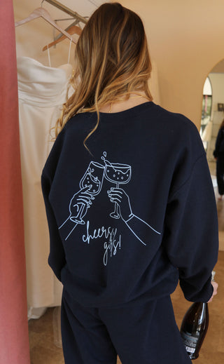 friday + saturday: cheers girls sweatshirt