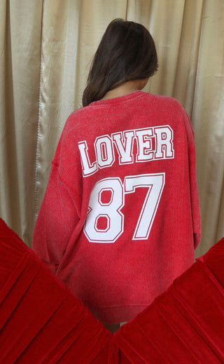 friday + saturday: lover 87 corded sweatshirt