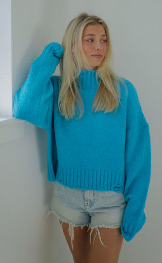 hold it down sweater - blue