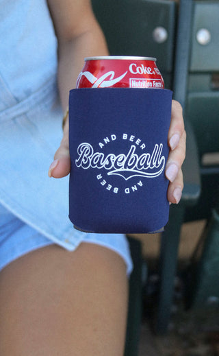 charlie southern: baseball and beer koozie