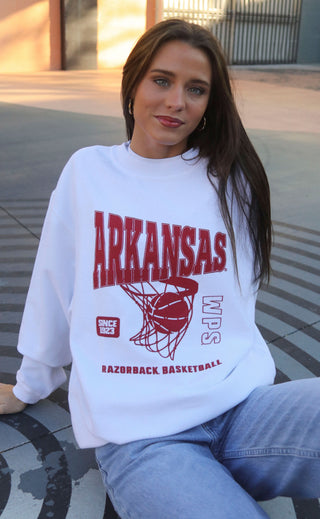 charlie southern: arkansas basketball corded sweatshirt