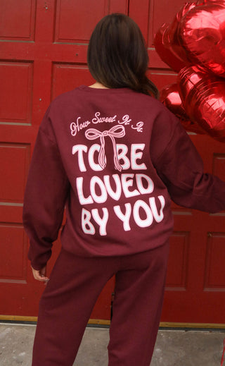 friday + saturday: so this is love sweatshirt