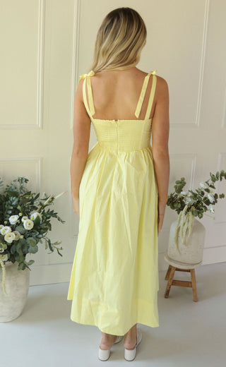 astr: helia dress - lemon