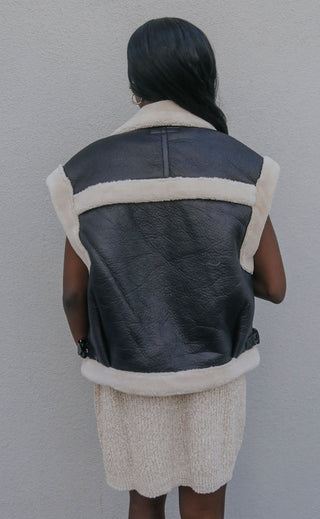 blank nyc: faux leather vest - work it