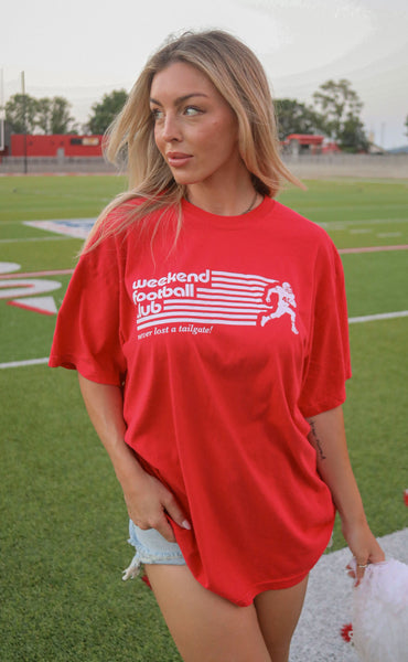 friday + saturday: weekend football club t shirt – Riffraff