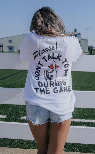 friday + saturday: please don't talk to me t shirt