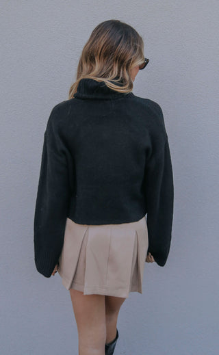 z supply: ursa sweater top - black