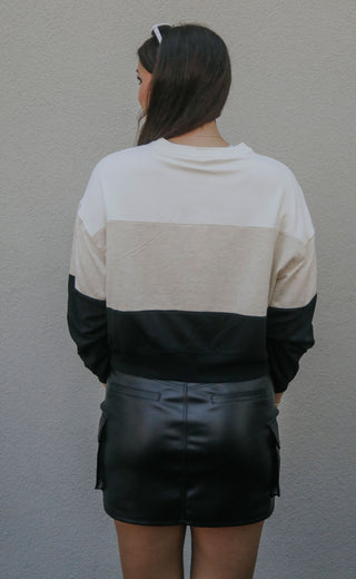 z supply: colorblock modal sweatshirt - black