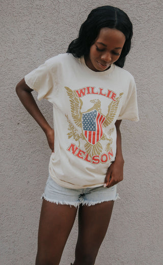 willie nelson eagle shield thrift tee