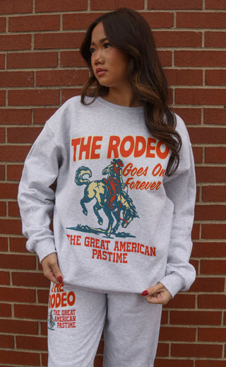 charlie southern: rodeo forever sweatshirt - grey