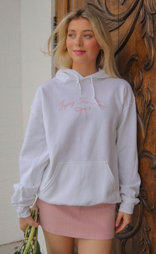 friday + saturday: tying the knot hoodie