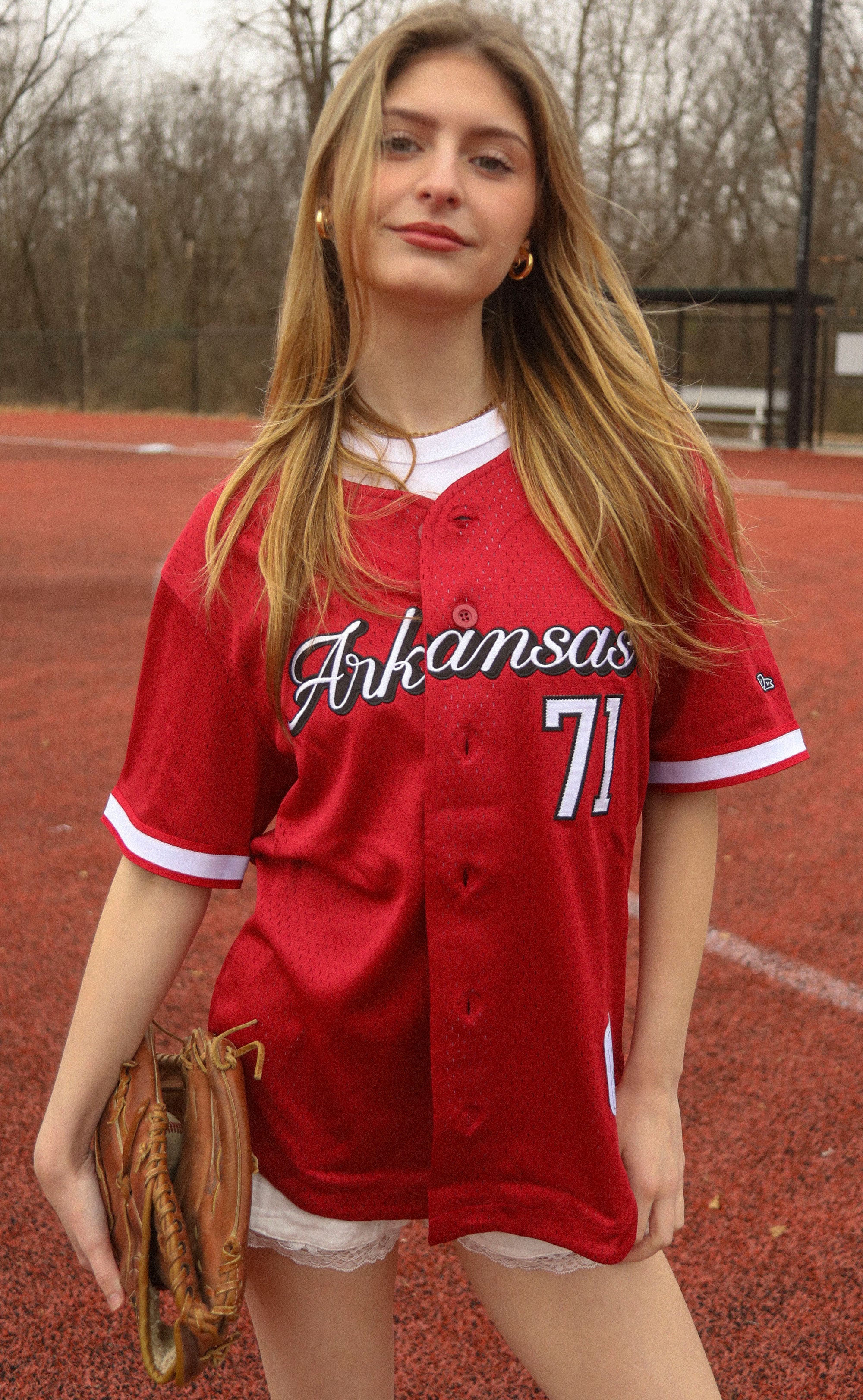 arkansas jersey dress Women's G-III 4Her by Carl Banks White Arkansas Razorbacks Home Run T-Shirt Dress