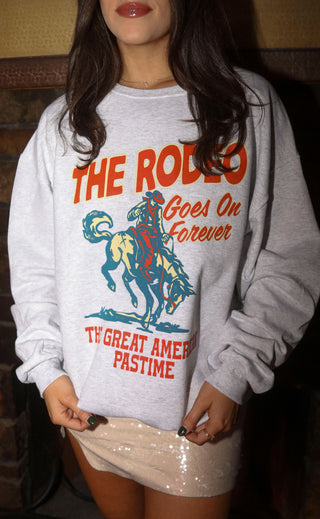 charlie southern: rodeo forever sweatshirt - grey