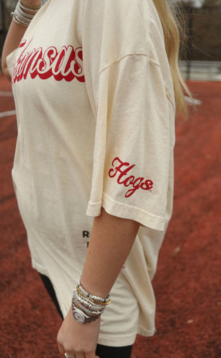 charlie southern: arkansas baseball script tee