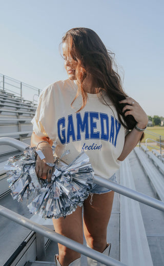 charlie southern: gameday feeling t shirt - blue