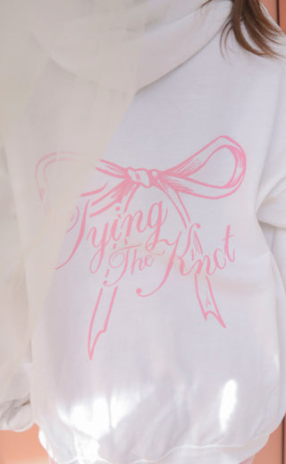 friday + saturday: tying the knot hoodie