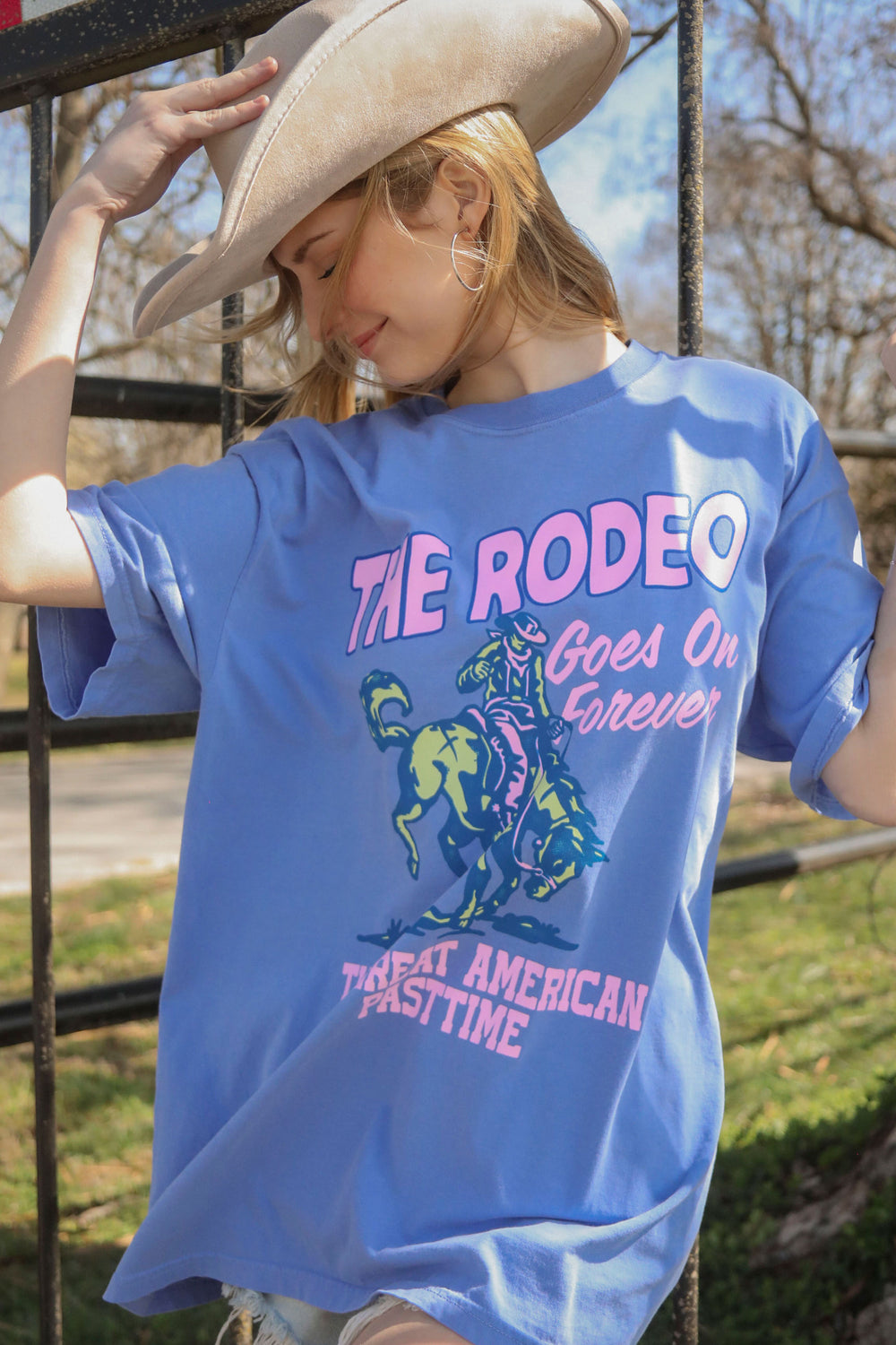 charlie southern: rodeo forever sweatshirt - grey