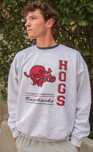 charlie southern: hogs stacked vault sweatshirt - grey