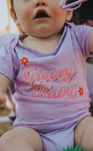 friday + saturday: groovy baby onesie