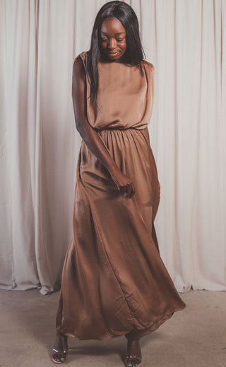 fame and fortune dress - brown
