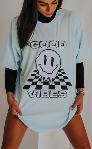 friday + saturday: good vibes t shirt
