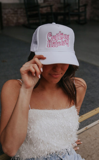 friday + saturday: getting hitched trucker hat