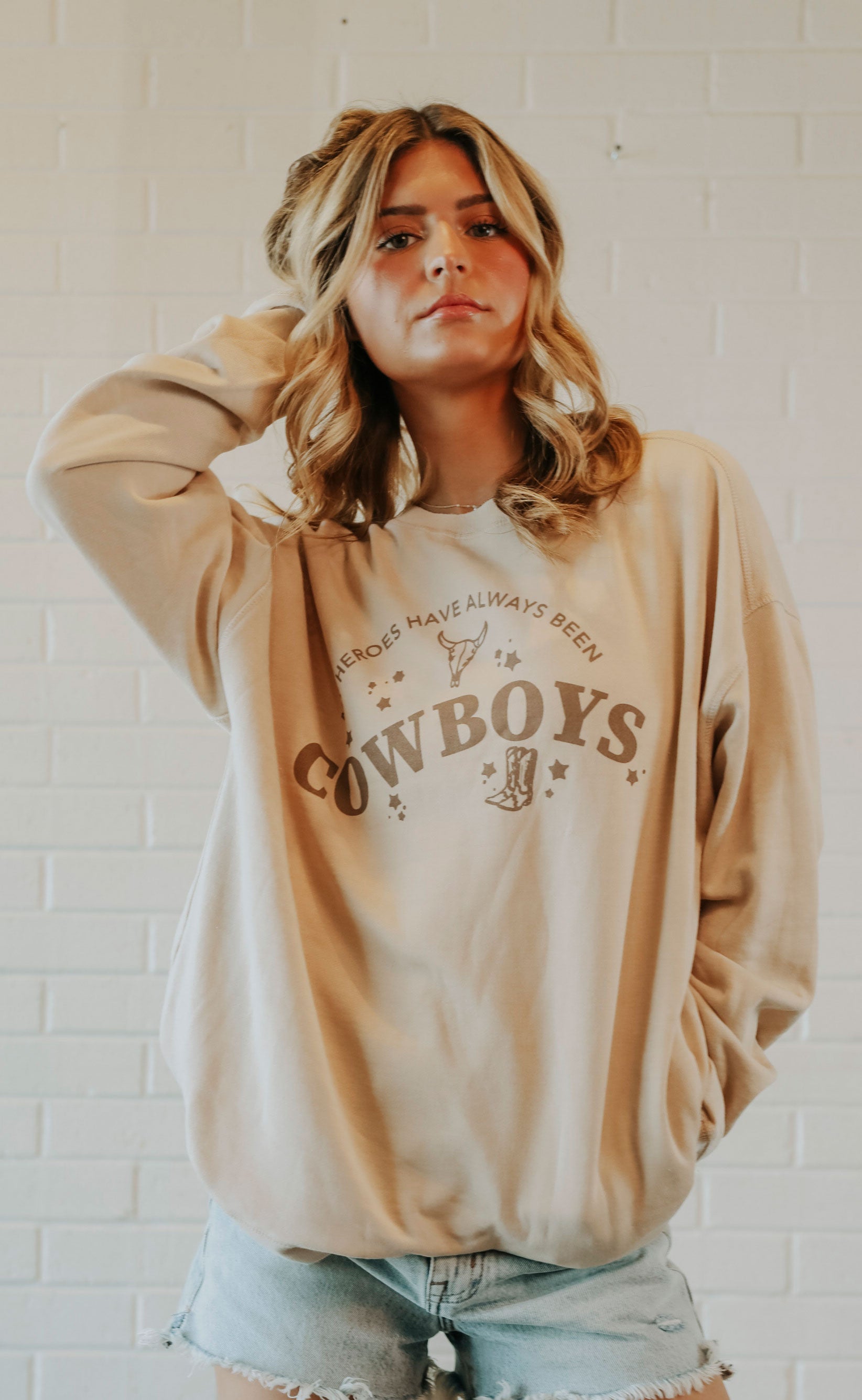 Charlie southern: I Love Cowboys Sweatshirt - Extra Large