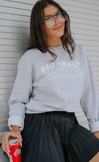 friday + saturday: big snack girl sweatshirt
