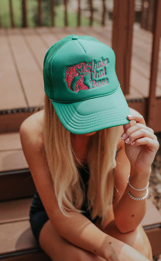 charlie southern: shake that bass trucker hat - green
