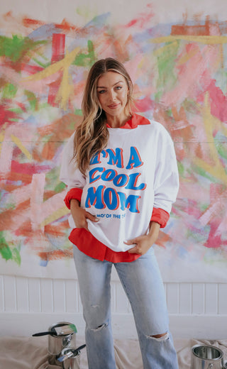 friday + saturday: cool mom corded sweatshirt