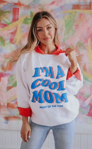 friday + saturday: cool mom corded sweatshirt
