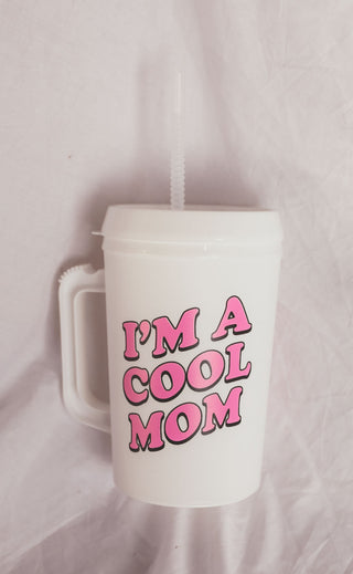 friday + saturday: cool mom insulated mug - 34 oz.