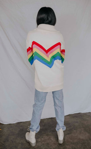 show me your mumu: weston half zip pullover - rainbow