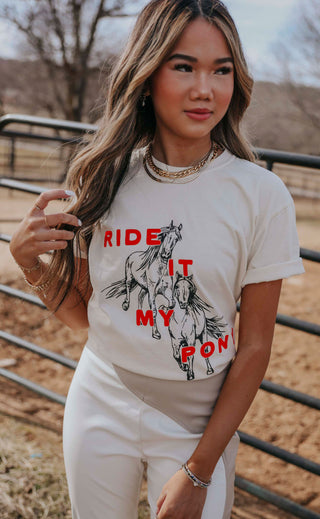 charlie southern: ride it my pony t shirt